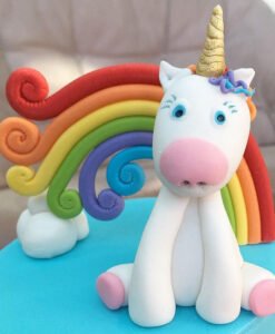 Rainbow unicorn cake